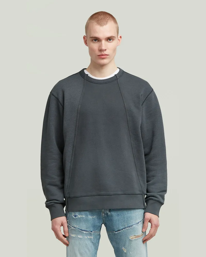 G-STAR RAW Wash Panel Sweater - Dunkelblau - Herren Dunkelblau