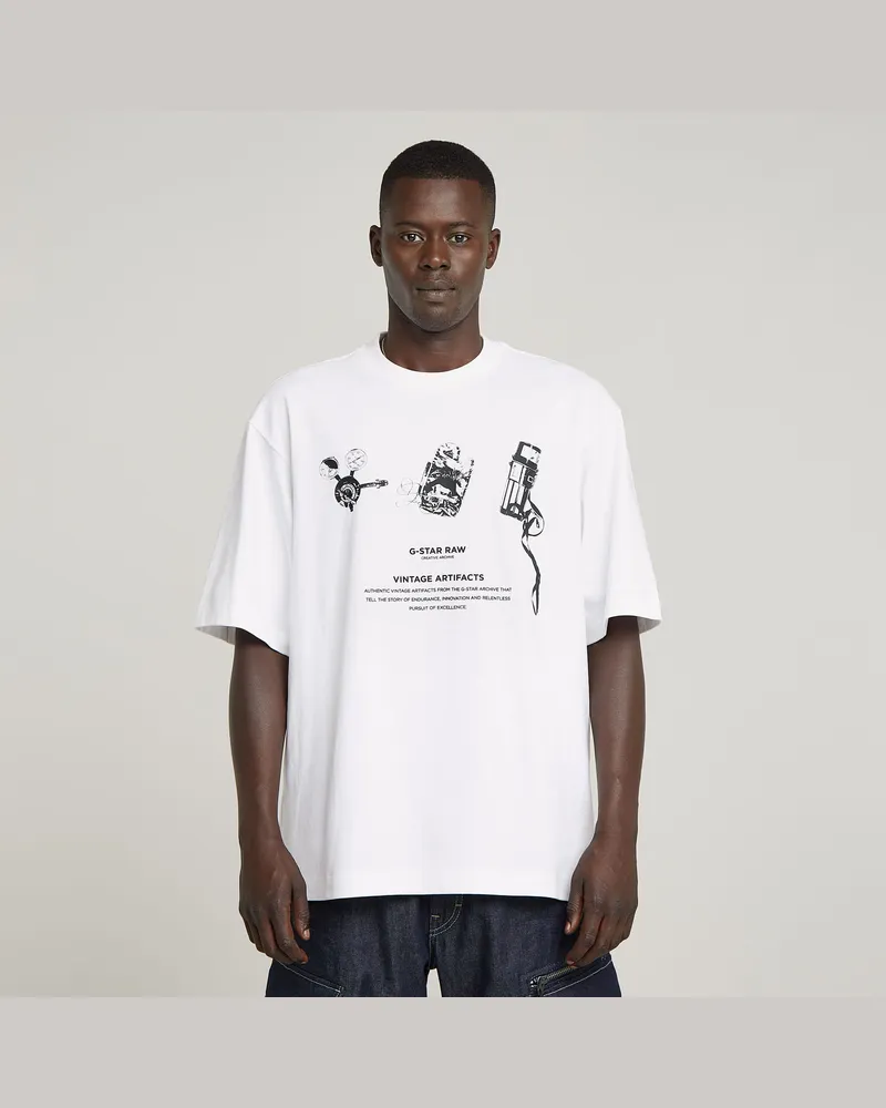 G-STAR RAW Archive Boxy T-Shirt - Weiß - Herren Weiß