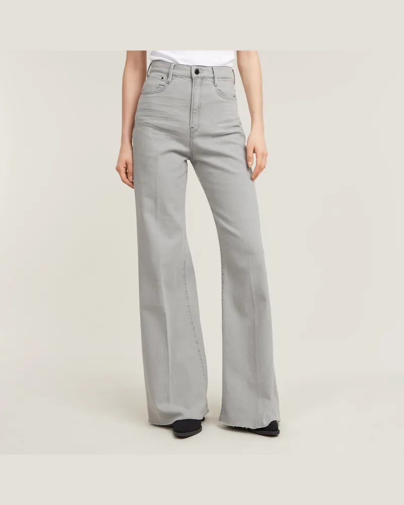 G-STAR RAW Deck Ultra High Wide Leg Jeans - Grau - Damen Grau
