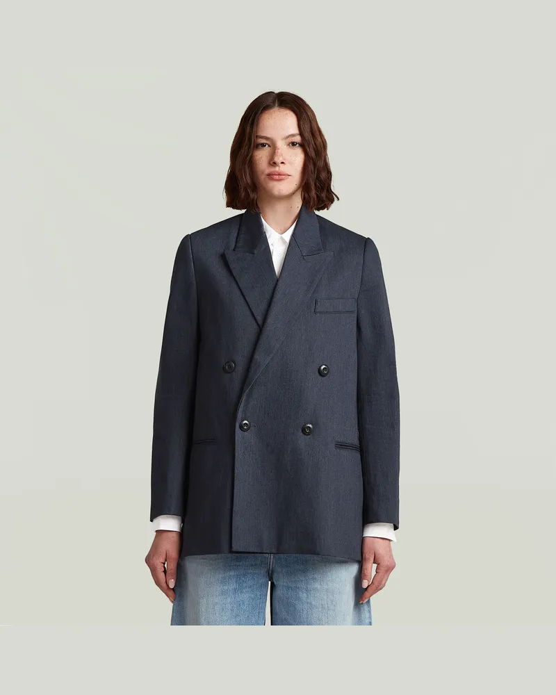 G-STAR RAW Double Breasted Blazer - Dunkelblau - Damen Dunkelblau