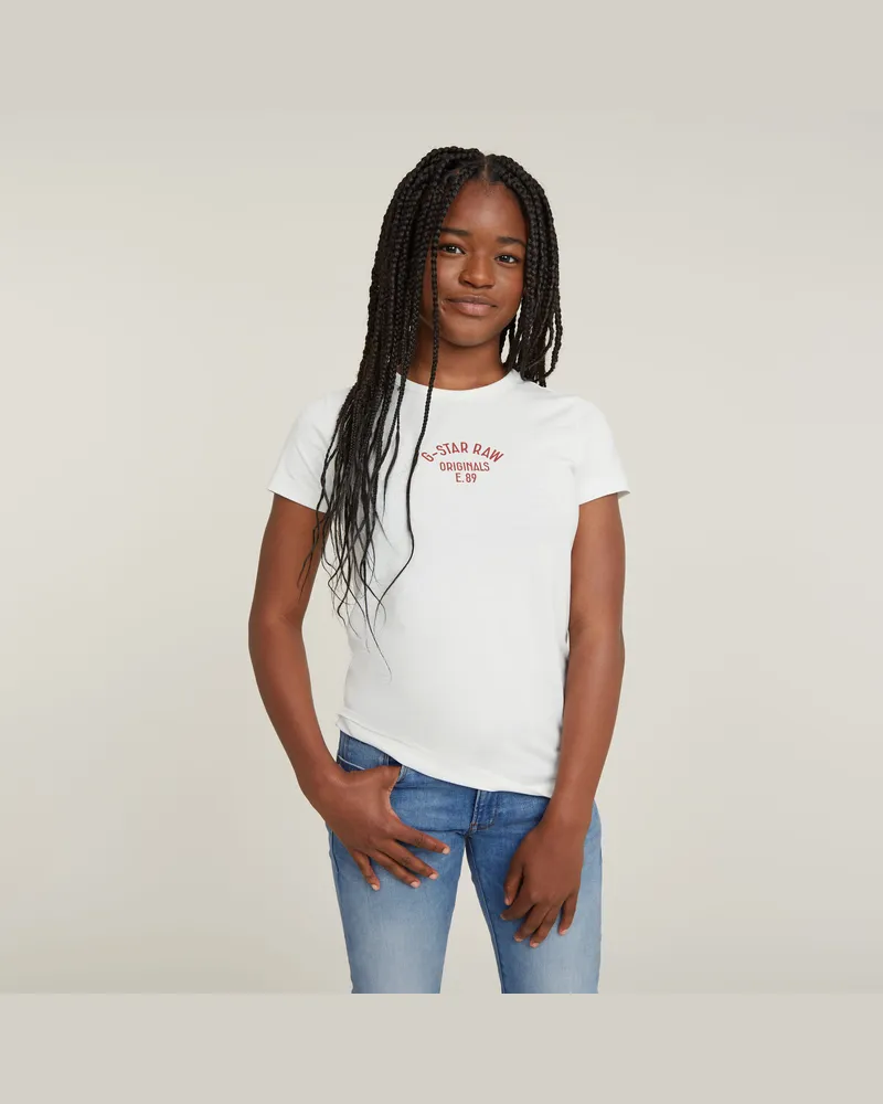 G-STAR RAW Mädchen T-Shirt Originals - Weiß - mädchen Weiß