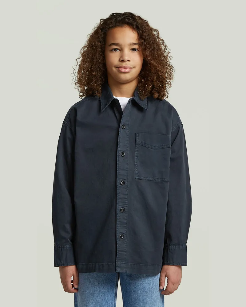 G-STAR RAW Boys Boxy Fit Hemd - Dunkelblau - jungen Dunkelblau