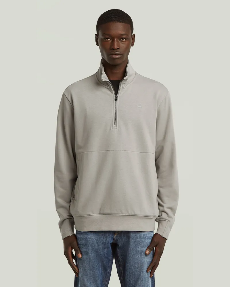 G-STAR RAW Nifous Half Zip Sweater - Grau - Herren Grau