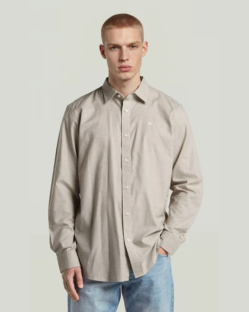 G-STAR RAW Clean Regular Branded Hemd - Beige - Herren Beige