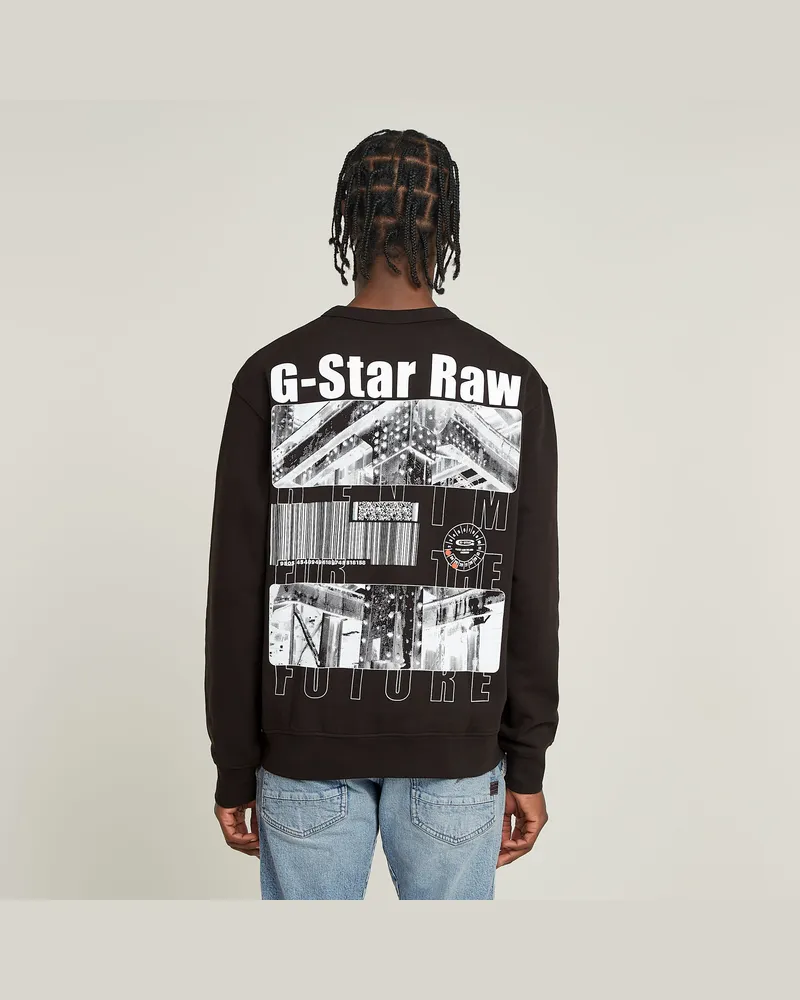 G-STAR RAW Substance Back Graphic Relaxed Sweatshirt - Schwarz - Herren Schwarz