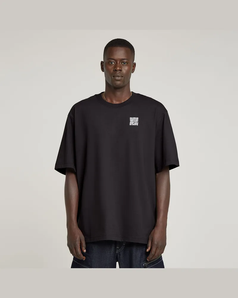 G-STAR RAW QR Mini Maxi Boxy T-Shirt - Schwarz - Herren Schwarz