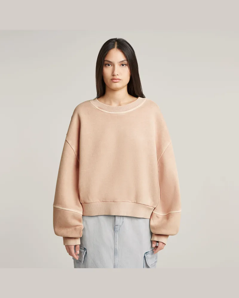 G-STAR RAW Overdyed Big Sleeve Sweater - Pink - Damen Pink