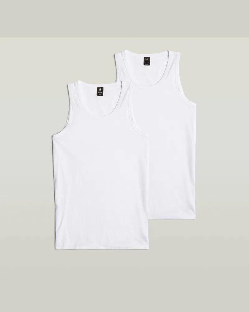 G-STAR RAW Base Tanktop 2-Pack - Weiß - Herren Weiß