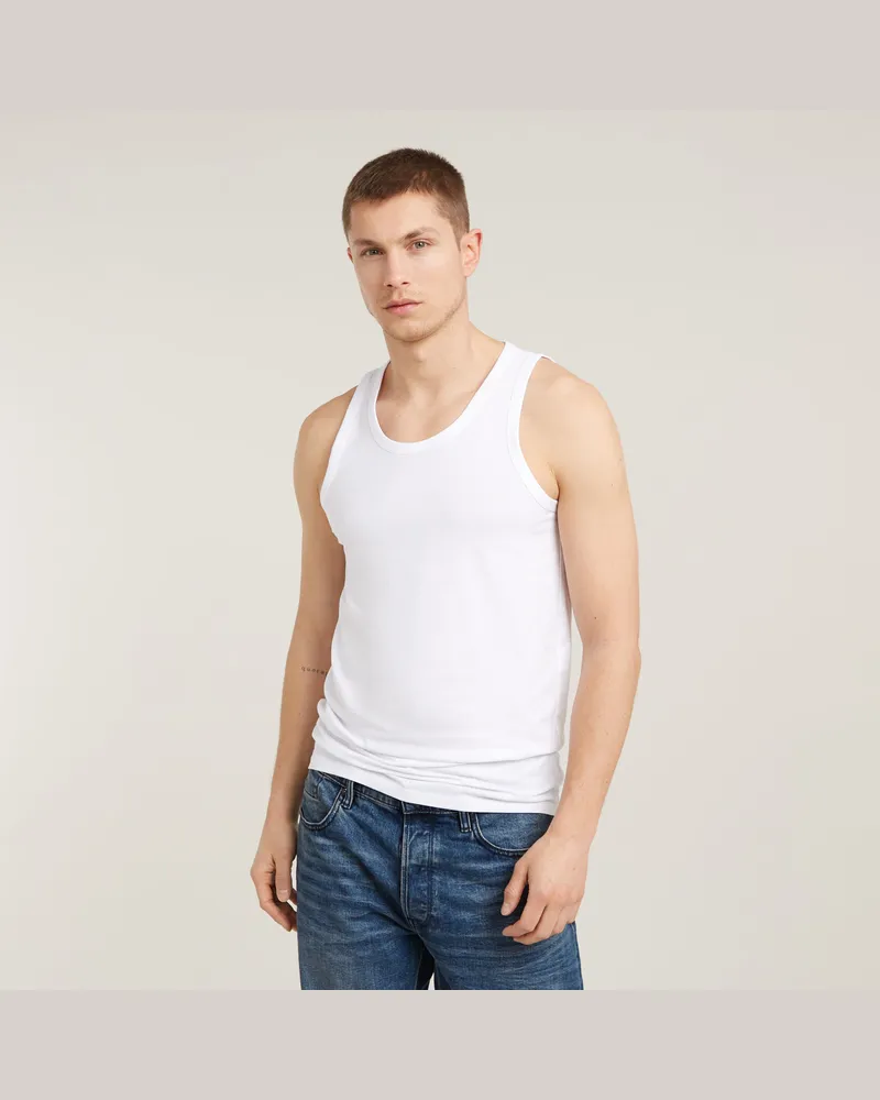 G-STAR RAW Base Tanktop 2-Pack - Weiß - Herren Weiß