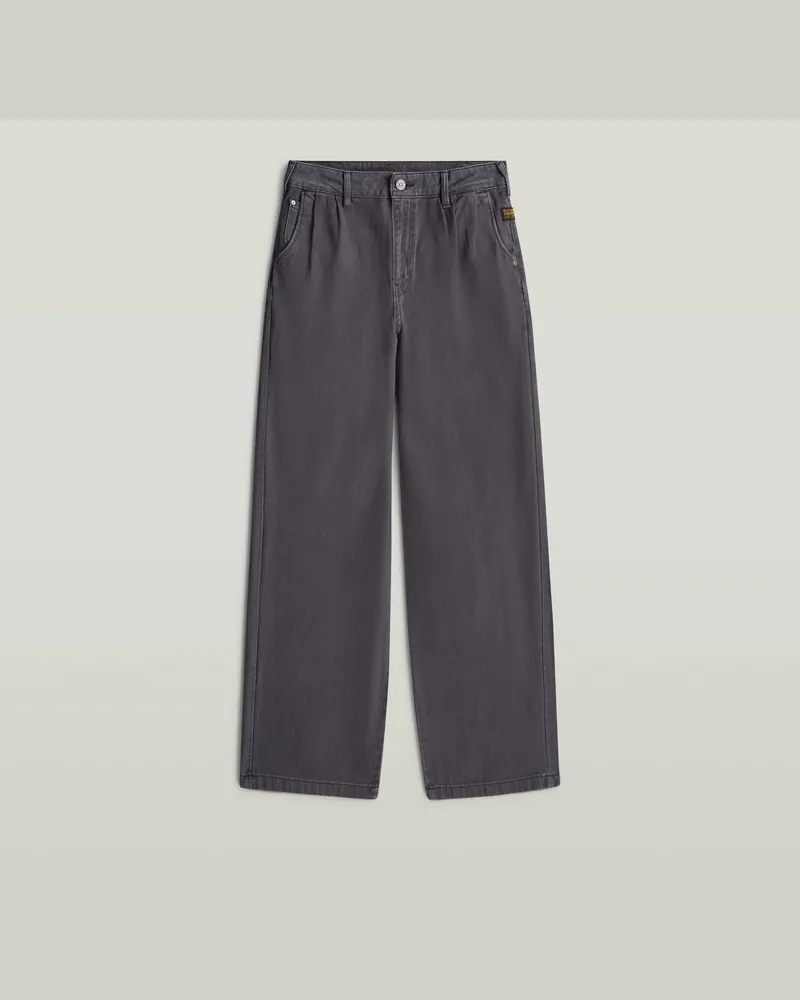 G-STAR RAW Wide Pleated Hose - Grau - Damen Grau