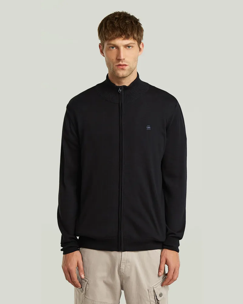 G-STAR RAW Core Zip Through Knit - Schwarz - Herren Schwarz