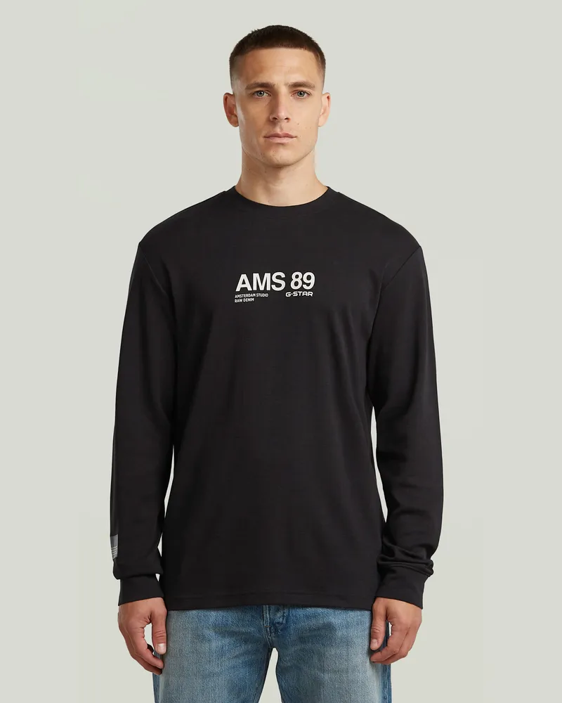 G-STAR RAW Ams 89 T-Shirt - Schwarz - Herren Schwarz