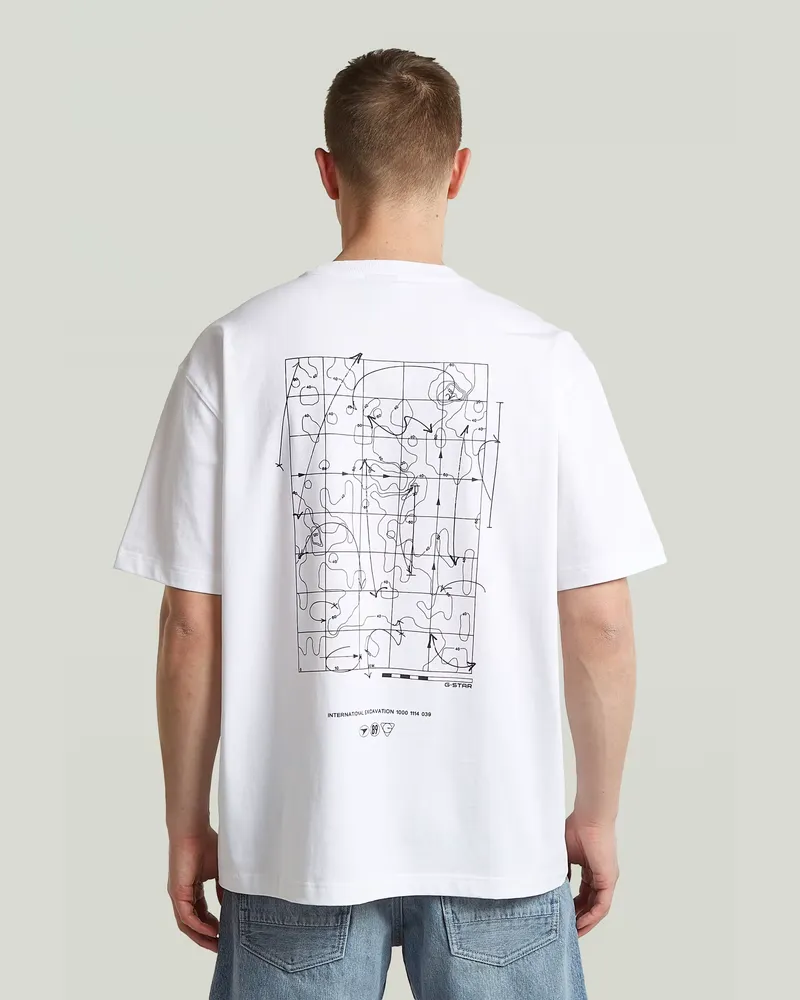 G-STAR RAW Back Graphic Relaxed T-Shirt - Weiß - Herren Weiß