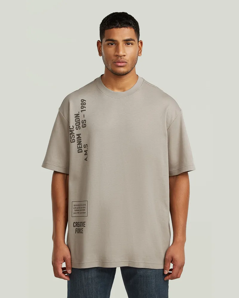G-STAR RAW Stencil Relaxed T-Shirt - Beige - Herren Beige