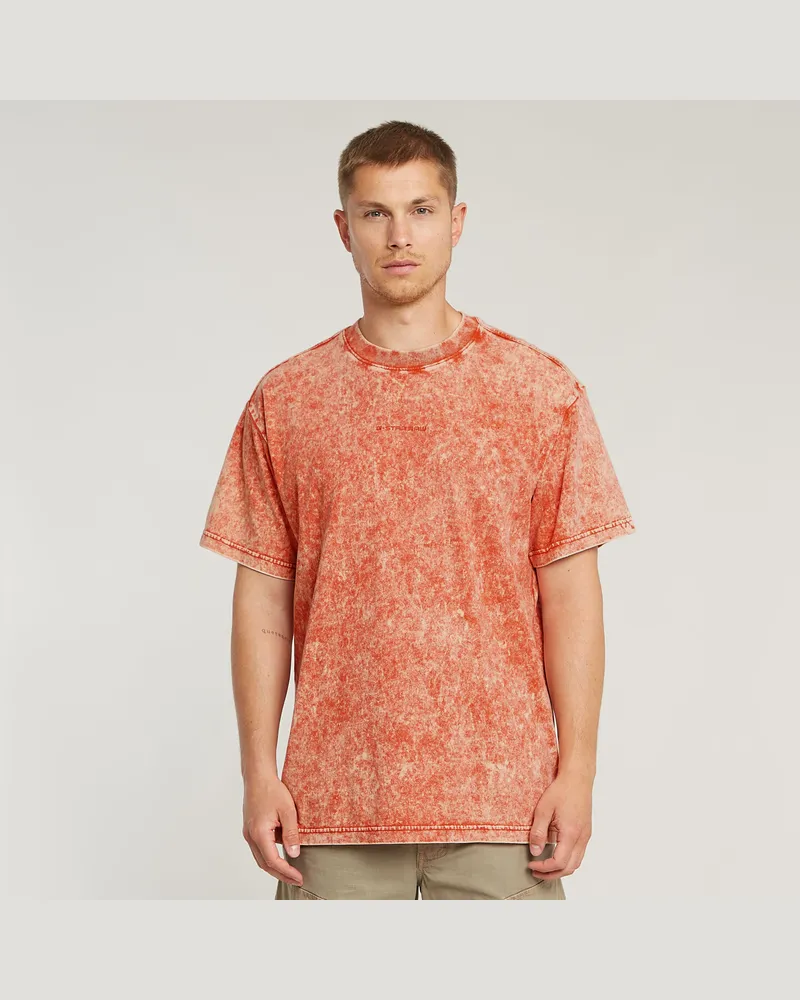 G-STAR RAW Washed Loose T-Shirt - Rot - Herren Rot
