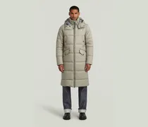 Long Padded Winterjacke - Beige - Herren
