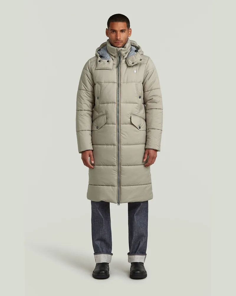 G-STAR RAW Long Padded Winterjacke - Beige - Herren Beige