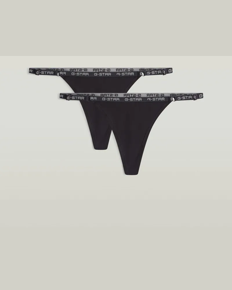 G-STAR RAW G-String 2er-Pack - Schwarz - Damen Schwarz