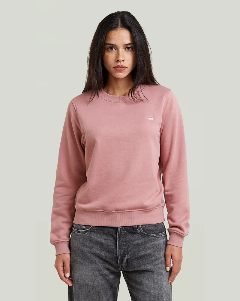 G-STAR RAW Logo Crew Sweatshirt - Pink - Damen Pink