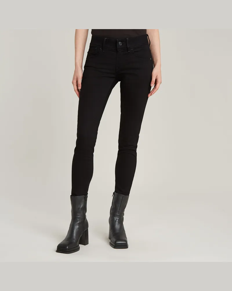 G-STAR RAW Lynn Mid Skinny Jeans - Schwarz - Damen Schwarz
