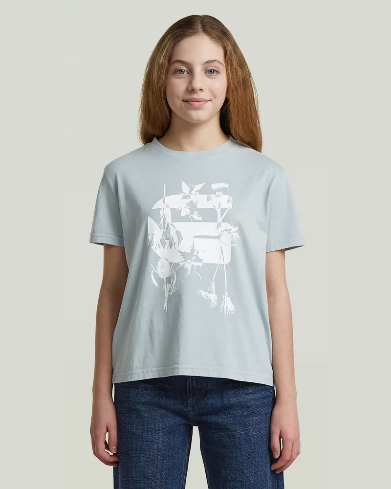 G-STAR RAW Girls Miller T-Shirt - Hellblau - mädchen Hellblau