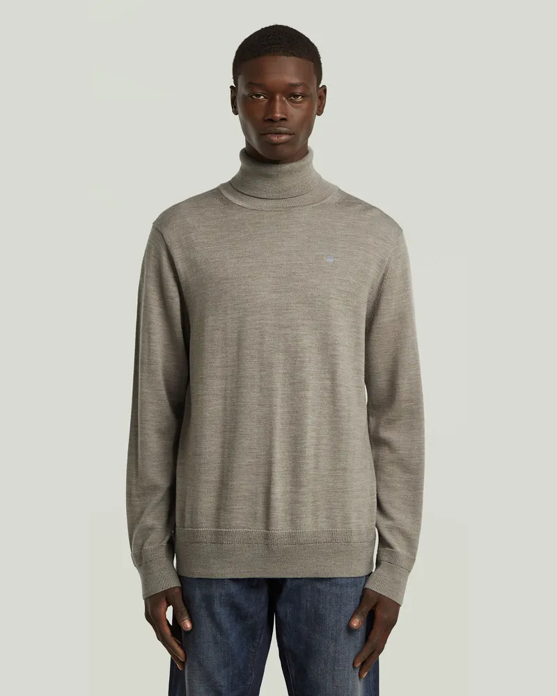 G-STAR RAW Premium Core Turtle Strickpullover - Grau - Herren Grau