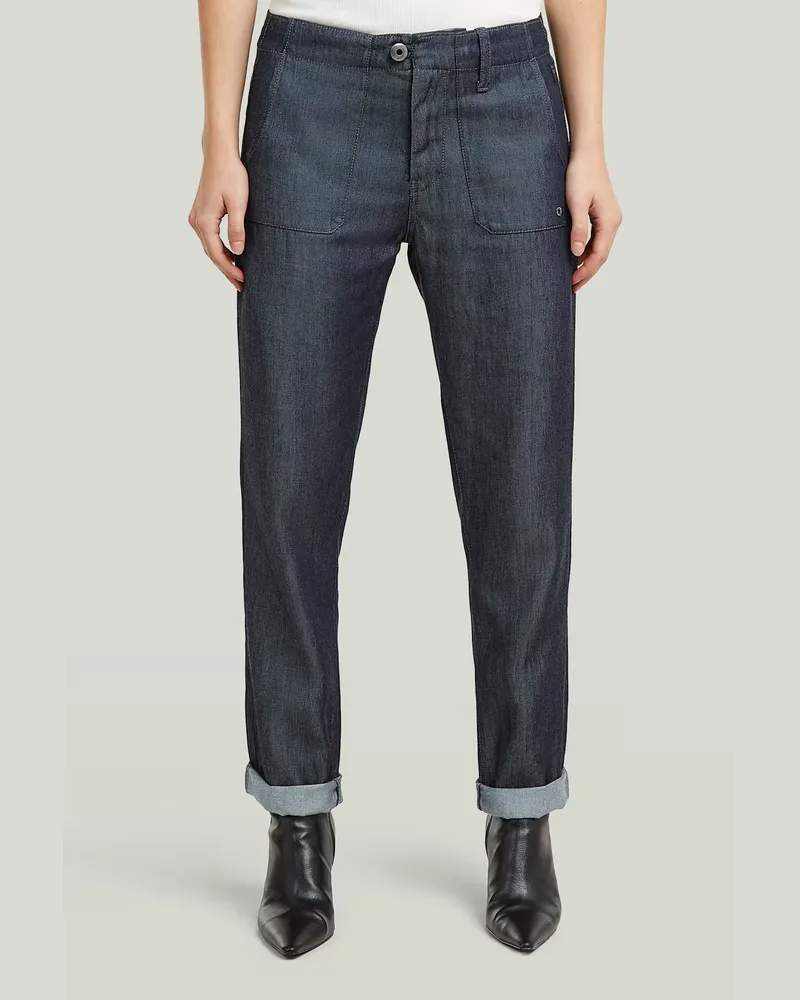 G-STAR RAW Fatigue Boyfriend Hose - Dunkelblau - Damen Dunkelblau