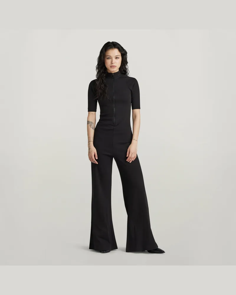 G-STAR RAW Wide Leg Jumpsuit - Schwarz - Damen Schwarz