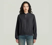 Stand Up Collar Shirt - Schwarz - Damen