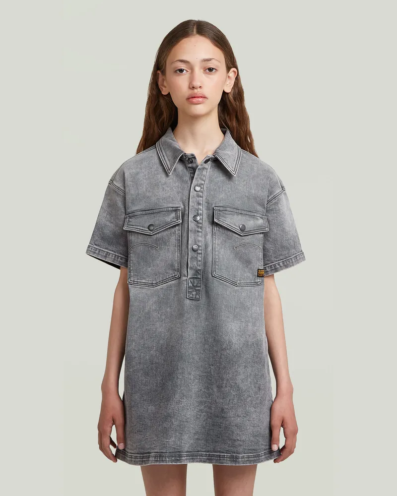G-STAR RAW Girls Dress Shirt Collar Denim - Grau - mädchen Grau