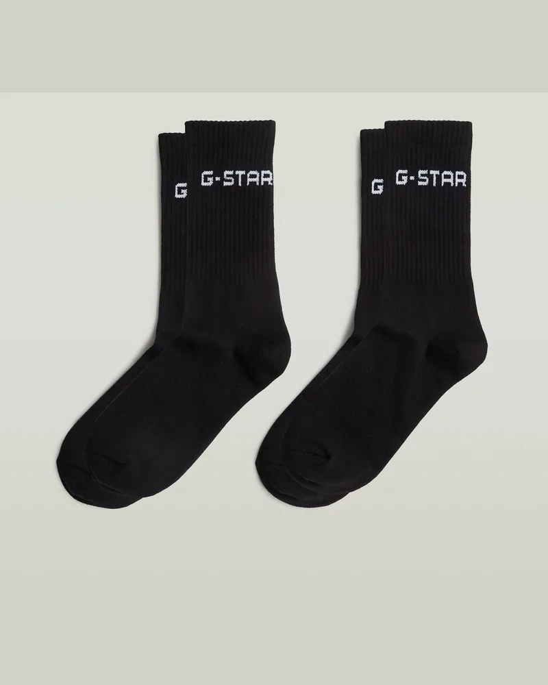 G-STAR RAW Sport Socken 2-Pack - Schwarz - Herren Schwarz