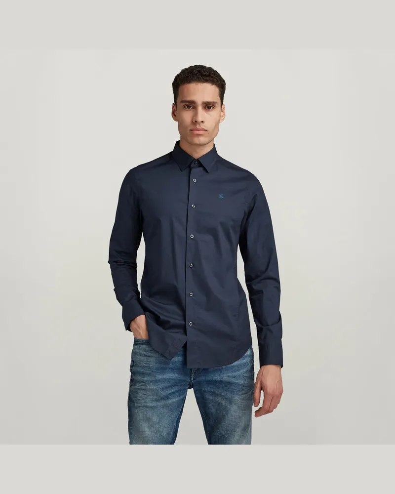 G-STAR RAW Dressed Super Slim Hemd - Dunkelblau - Herren Dunkelblau