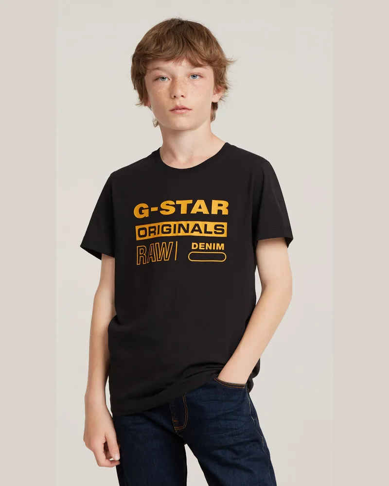 G-STAR RAW Jungen T-Shirt  Originals - Schwarz - jungen Schwarz
