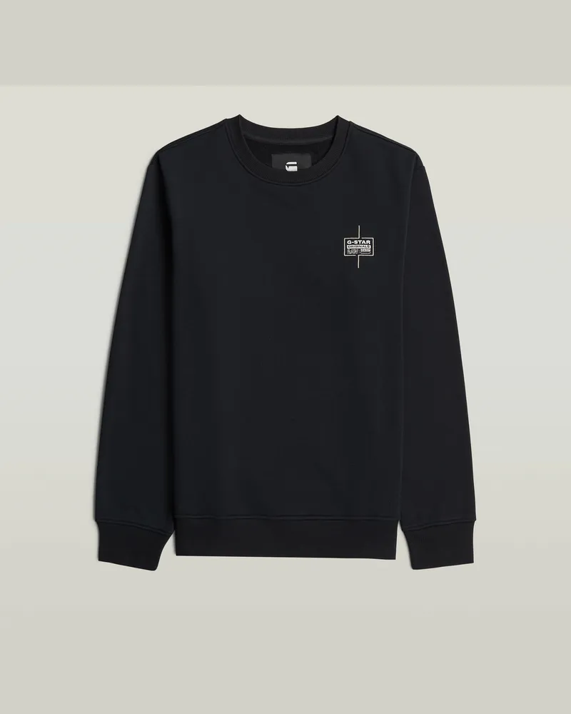 G-STAR RAW Logo Sweatshirt - Schwarz - Herren Schwarz