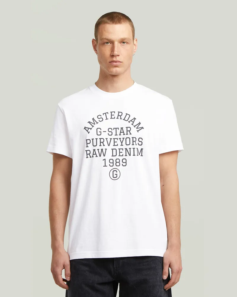 G-STAR RAW Purveyors Graphic T-Shirt - Weiß - Herren Weiß