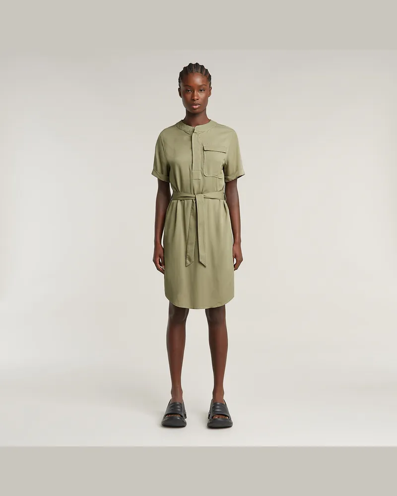 G-STAR RAW Belted Kleid - Grün - Damen Grün