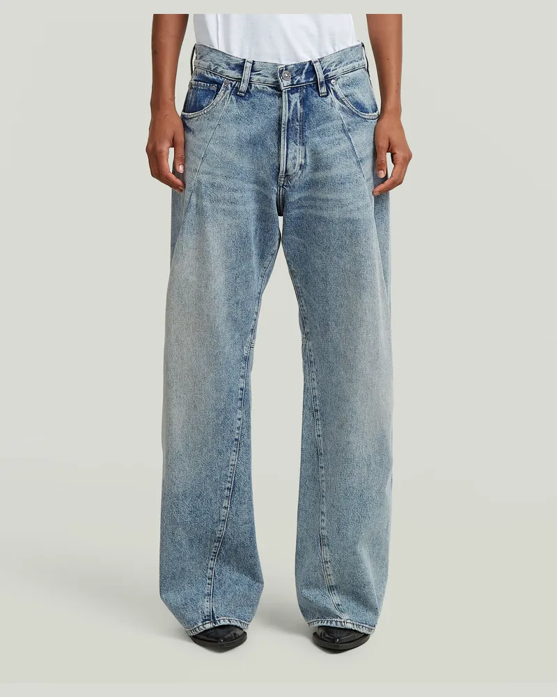 G-STAR RAW Contor Wide Pleat Jeans - Hellblau - Damen Hellblau