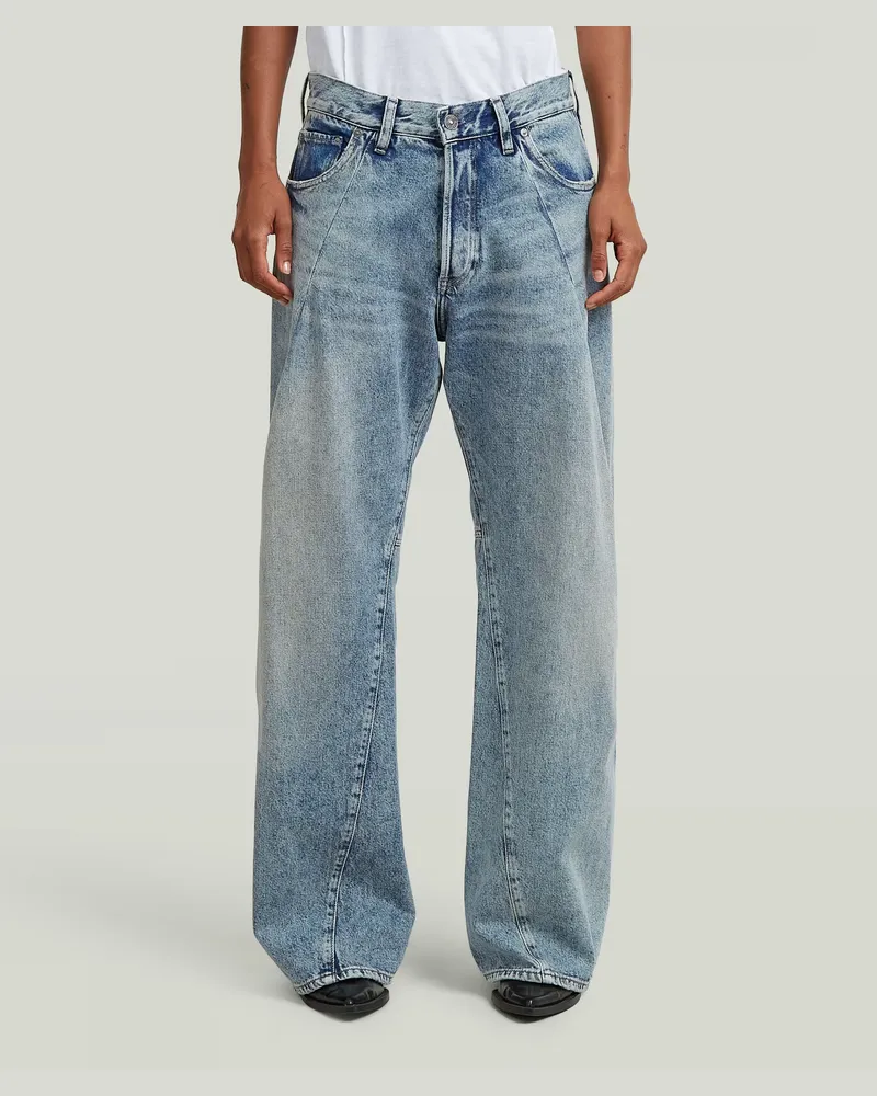 G-STAR RAW Contor Barrel Wide Pleat Jeans - Hellblau - Damen Hellblau
