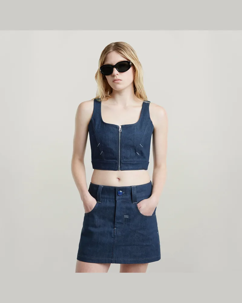 G-STAR RAW Origins Selvedge Corset - Dunkelblau - Damen Dunkelblau