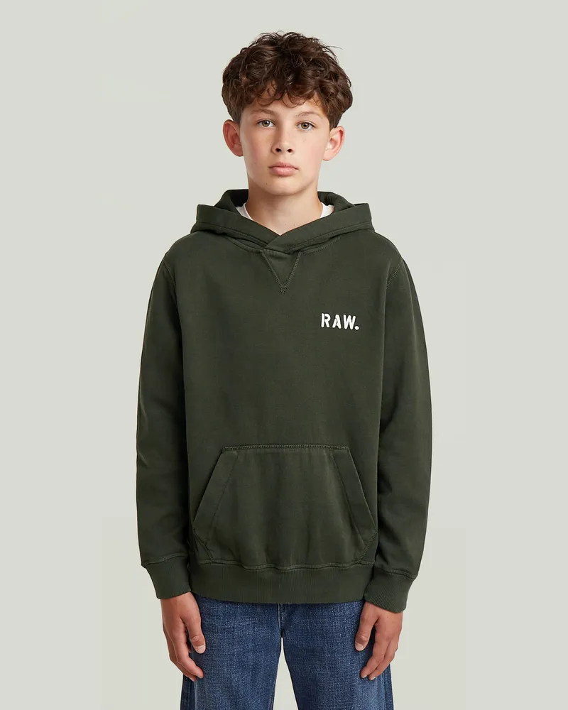 G-STAR RAW Boys Premium Core Hooded Sweatshirt - Grün - jungen Grün
