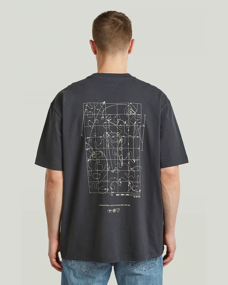 G-STAR RAW Back Graphic Relaxed T-Shirt - Grau - Herren Grau
