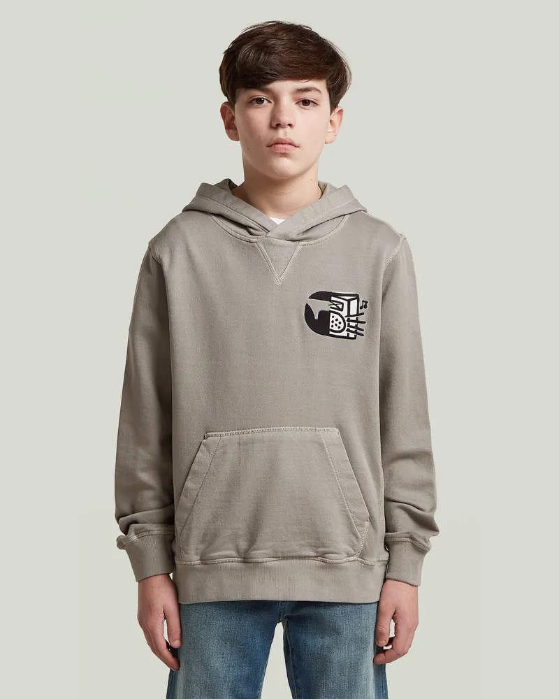 G-STAR RAW Boys Premium Core Hoodie Sweatshirt - Grau - jungen Grau