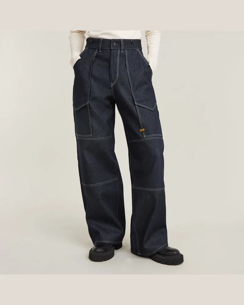 G-STAR RAW Barrel Utility High Loose Jeans - Dunkelblau - Damen Dunkelblau