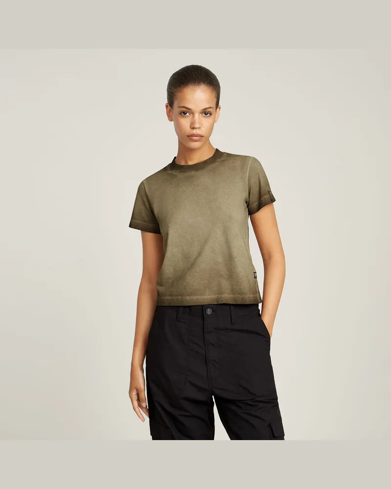 G-STAR RAW Overdyed Micro Boxy Top - Grün - Damen Grün