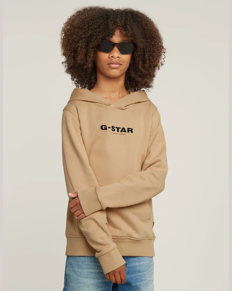 G-STAR RAW Jungen Hooded Sweatshirt Regular - Beige - jungen Beige