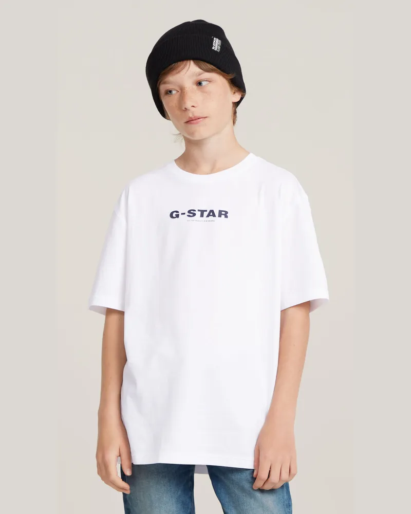 G-STAR RAW Jungen T-Shirt Loose - Weiß - jungen Weiß