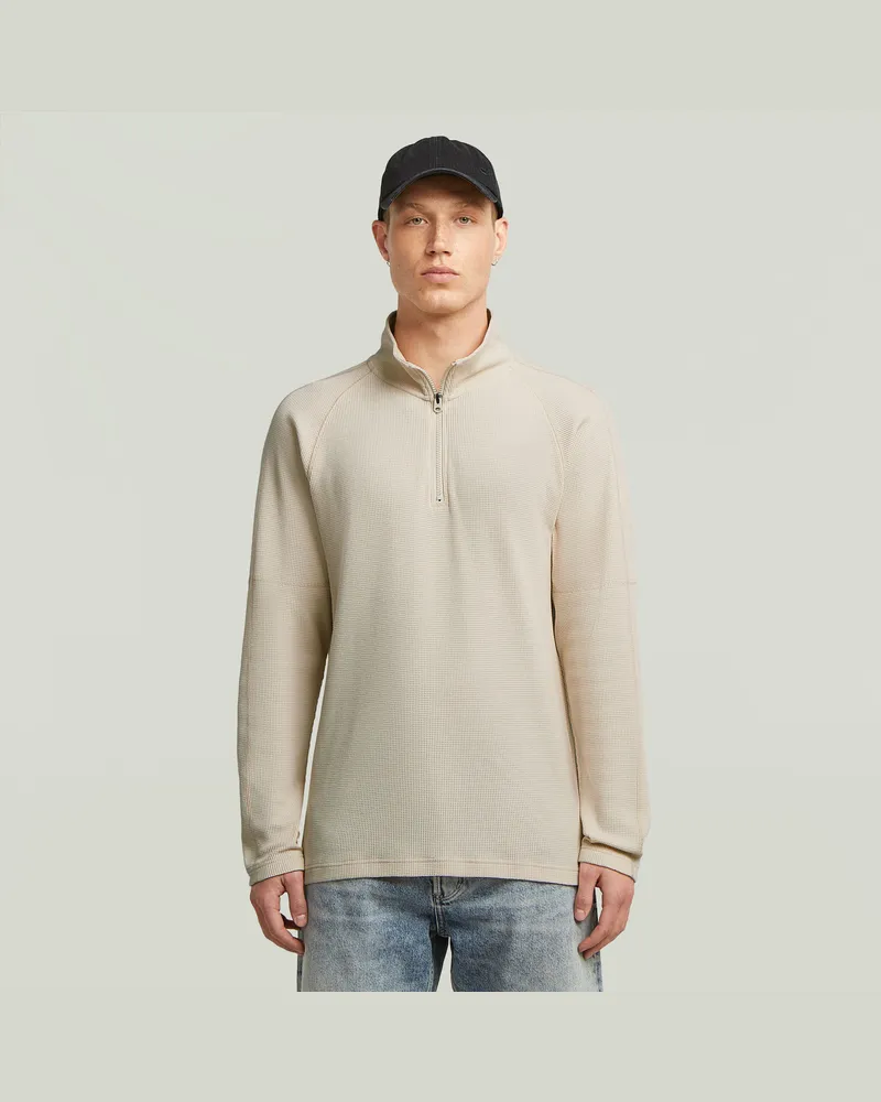 G-STAR RAW Tweeter Half Zip T-Shirt - Weiß - Herren Weiß