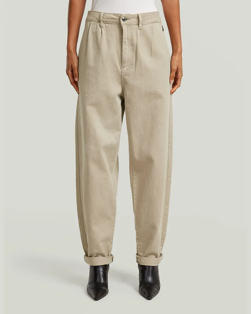 G-STAR RAW Pleated Tapered Chino - Beige - Damen Beige