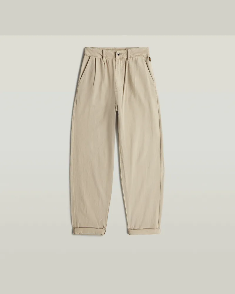 G-STAR RAW Pleated Tapered Chino - Beige - Damen Beige