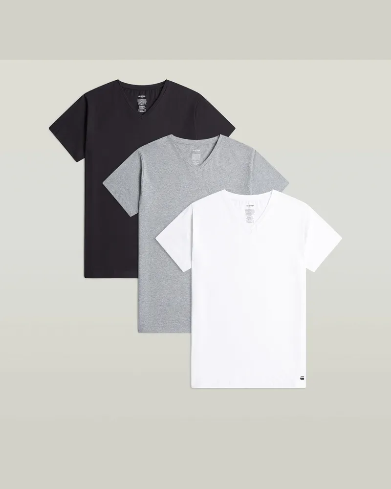 G-STAR RAW T-Shirt V-Neck 3er-Pack - Mehrfarbig - Herren Mehrfarbig